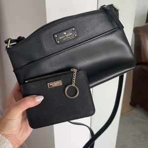Black Kate Spade Crossbody & Card Holder BUNDLE